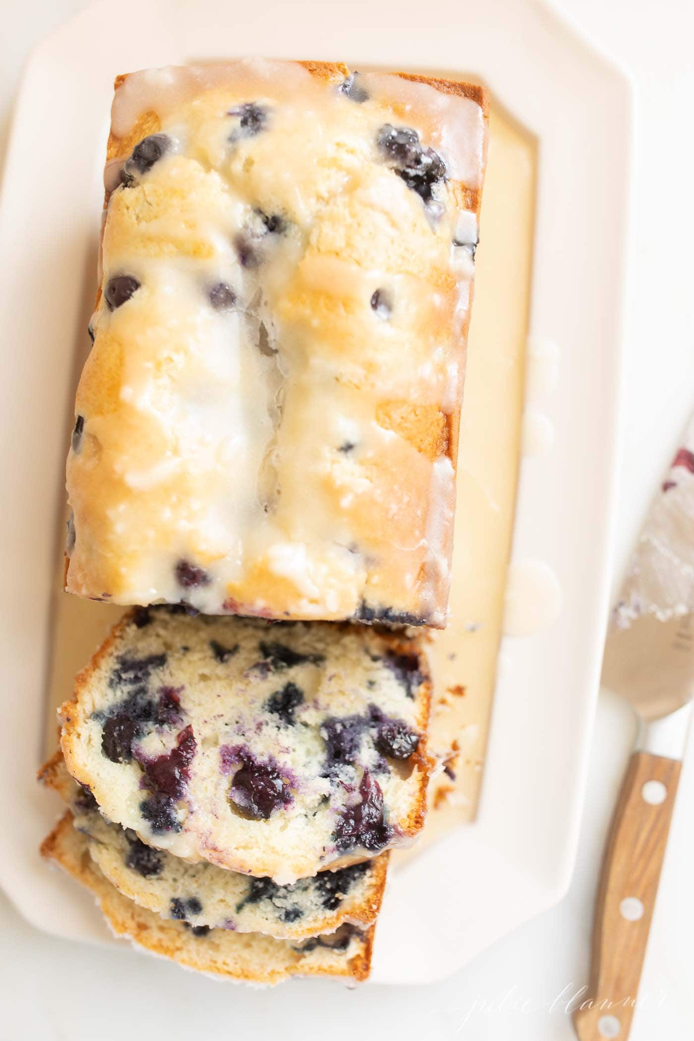 blueberry bread blueberry loaf cake with glaze