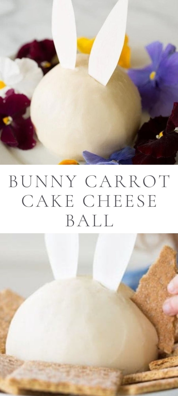 Carrot cake cheese ball with bunny ears