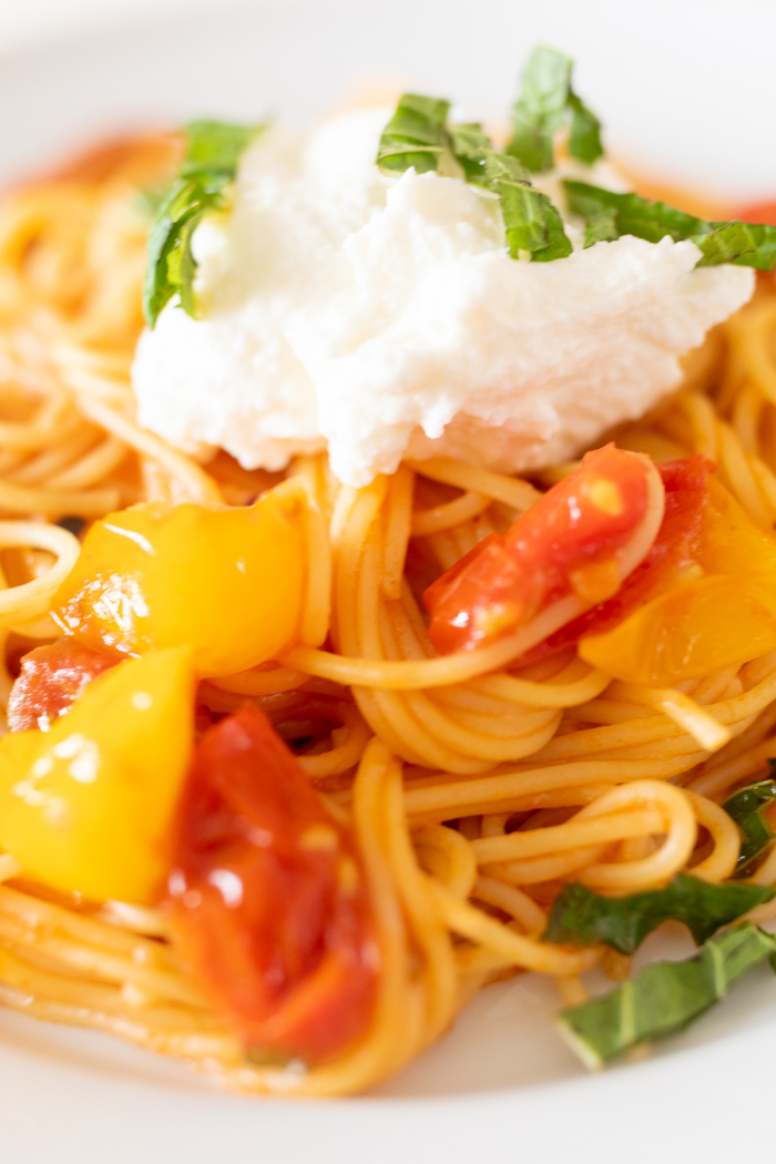 15 Minute Cherry Tomato Pasta | Julie Blanner