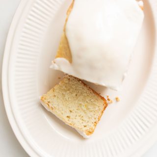 lemon loaf on a platter