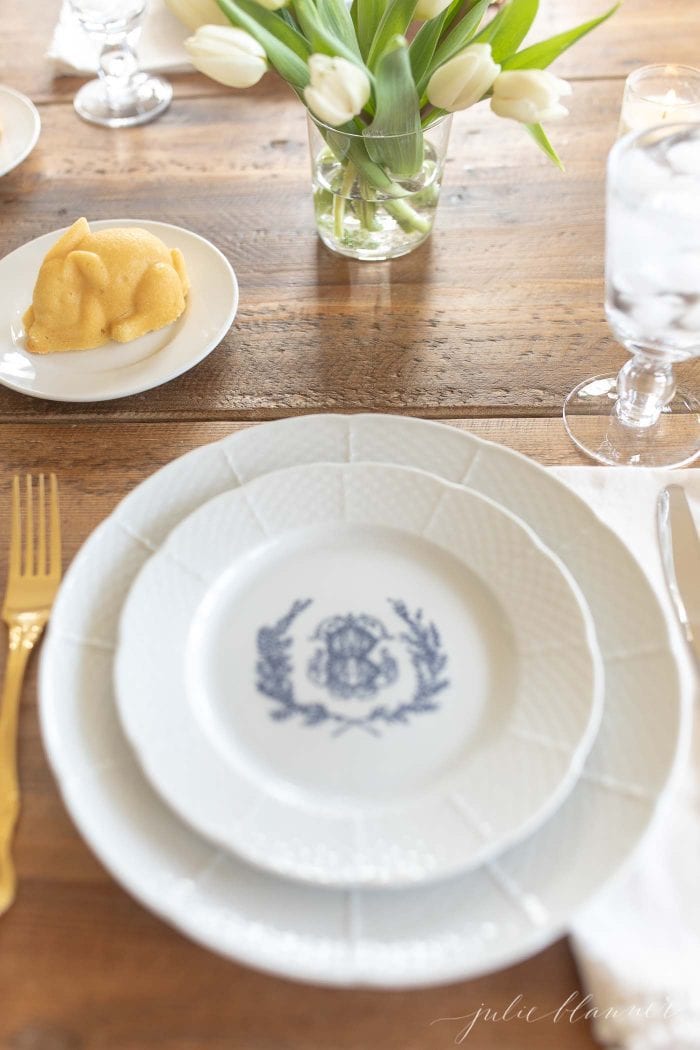 monogrammed china