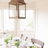 Spring Table with Tulip Centerpiece