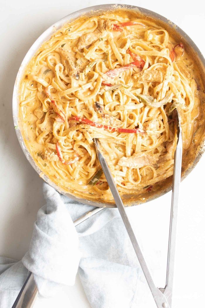 creamy chicken pasta in cajun cream sauce