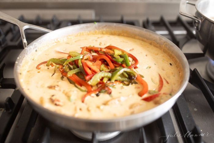 cajun pasta sauce with peppers