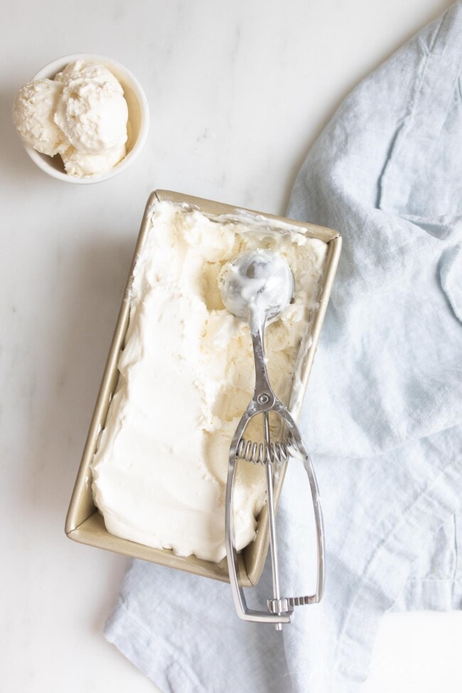 Cream Cheese Ice Cream (Like Frozen Cheesecake) | Julie Blanner