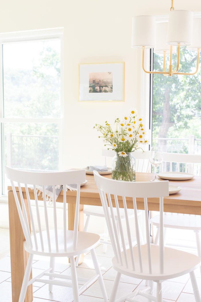 small dining room table in eat in kitchen