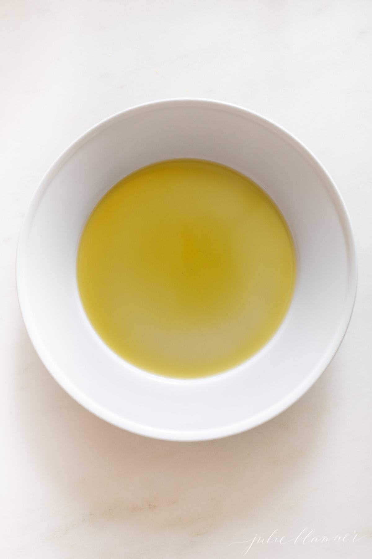 olive oil on a plate