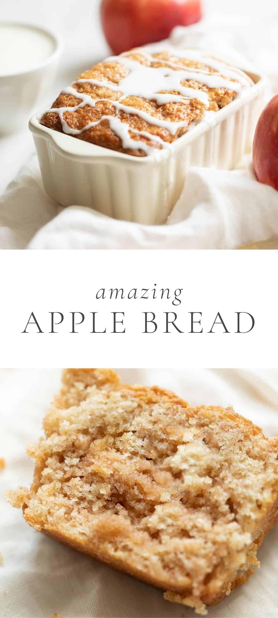 apple bread with red apples