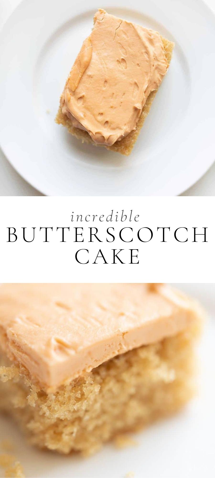 butterscotch cake on plate