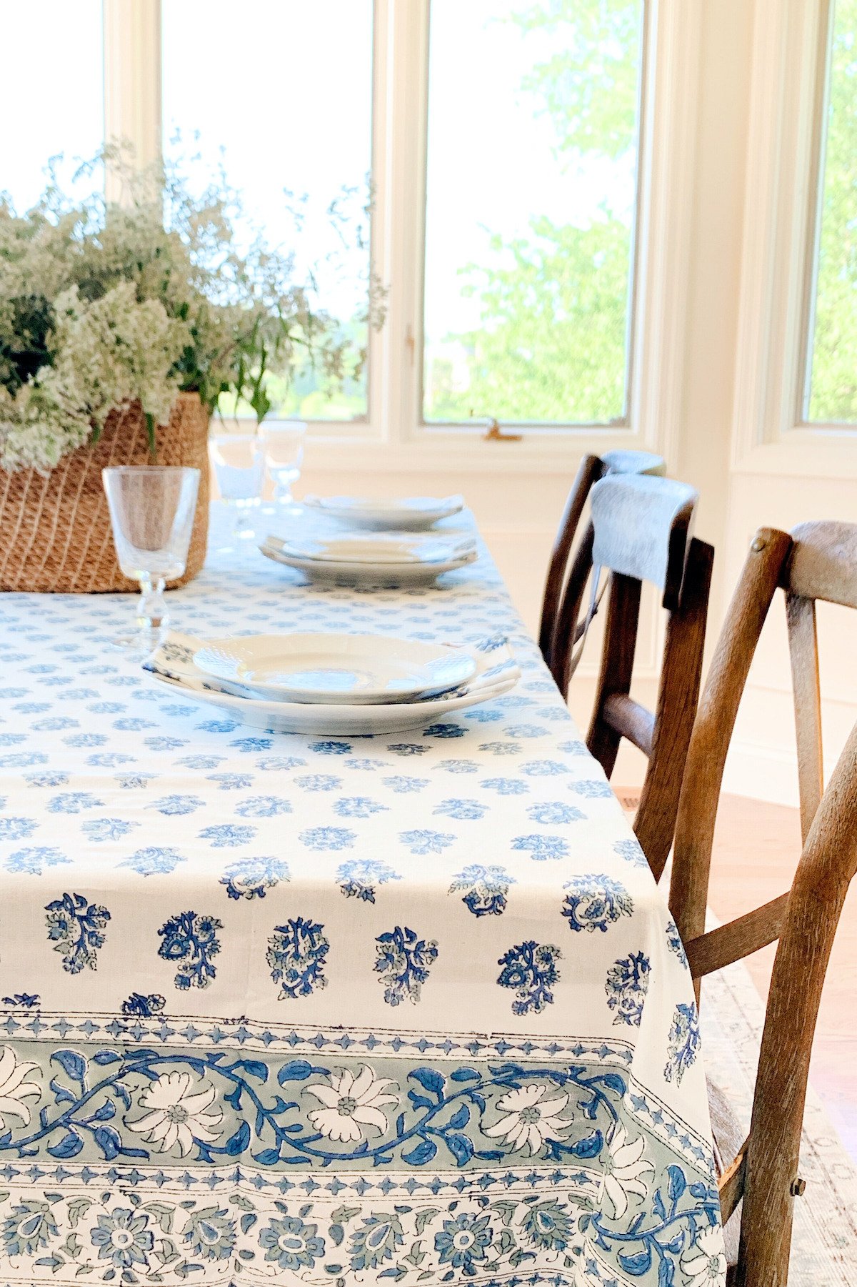 Block-print cotton tablecloths - Designs By Origin