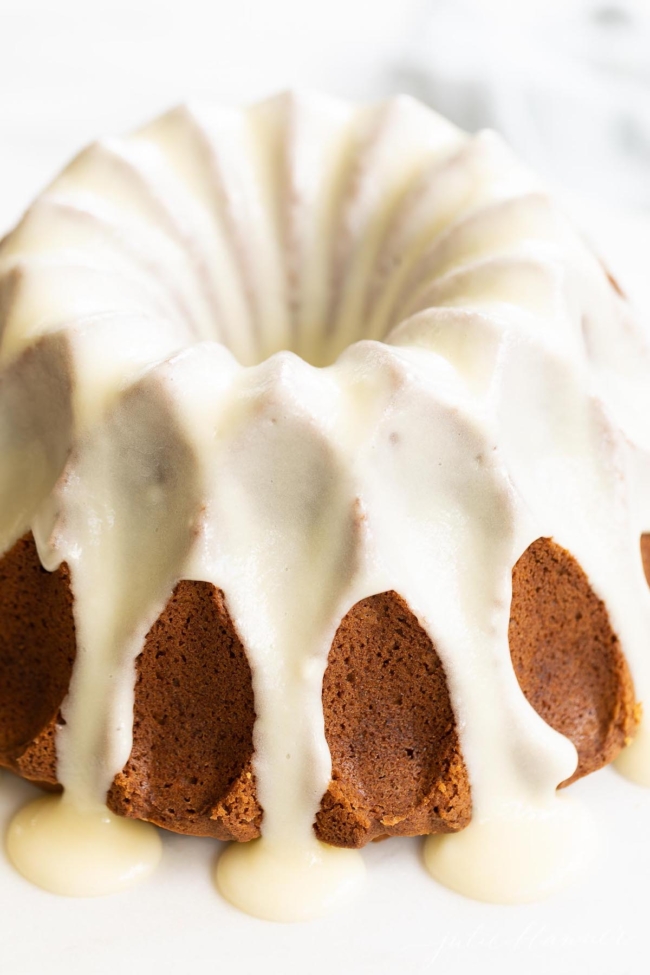 Pumpkin Bundt Cake with Cream Cheese Glaze | Julie Blanner