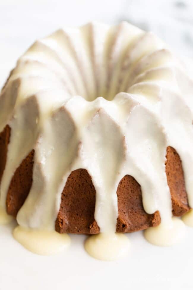 Incredible Pumpkin Bundt Cake with Cream Cheese Glaze | Julie Blanner