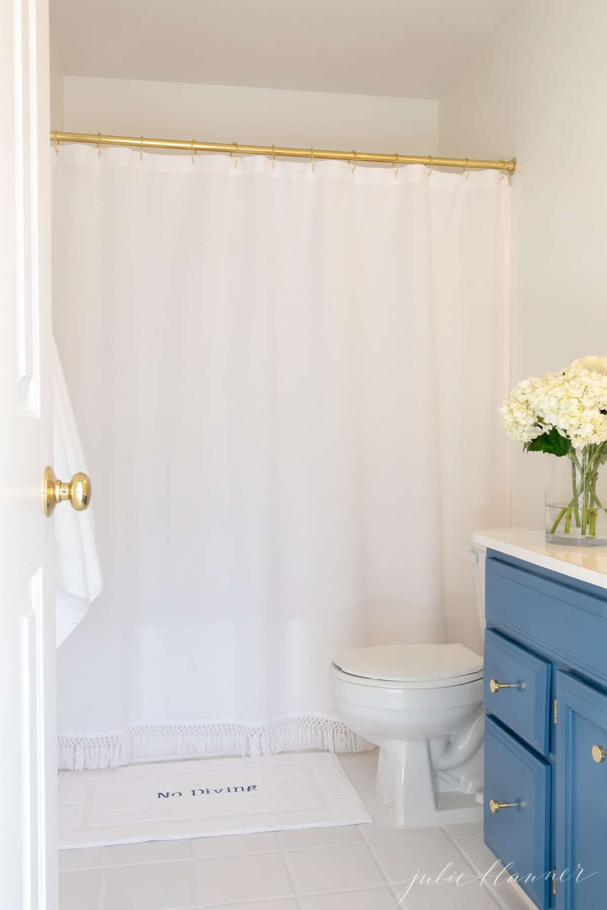 Before And After Nautical Bathroom Decor Paint Color