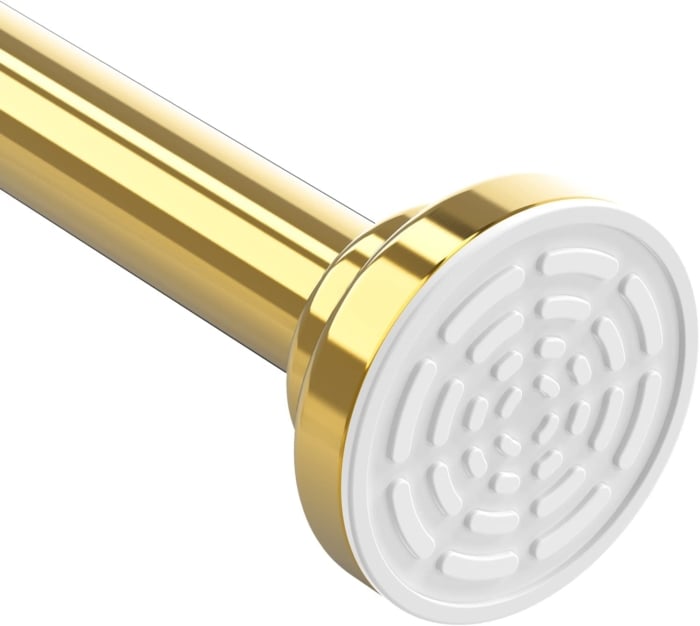 a brass shower curtain rod