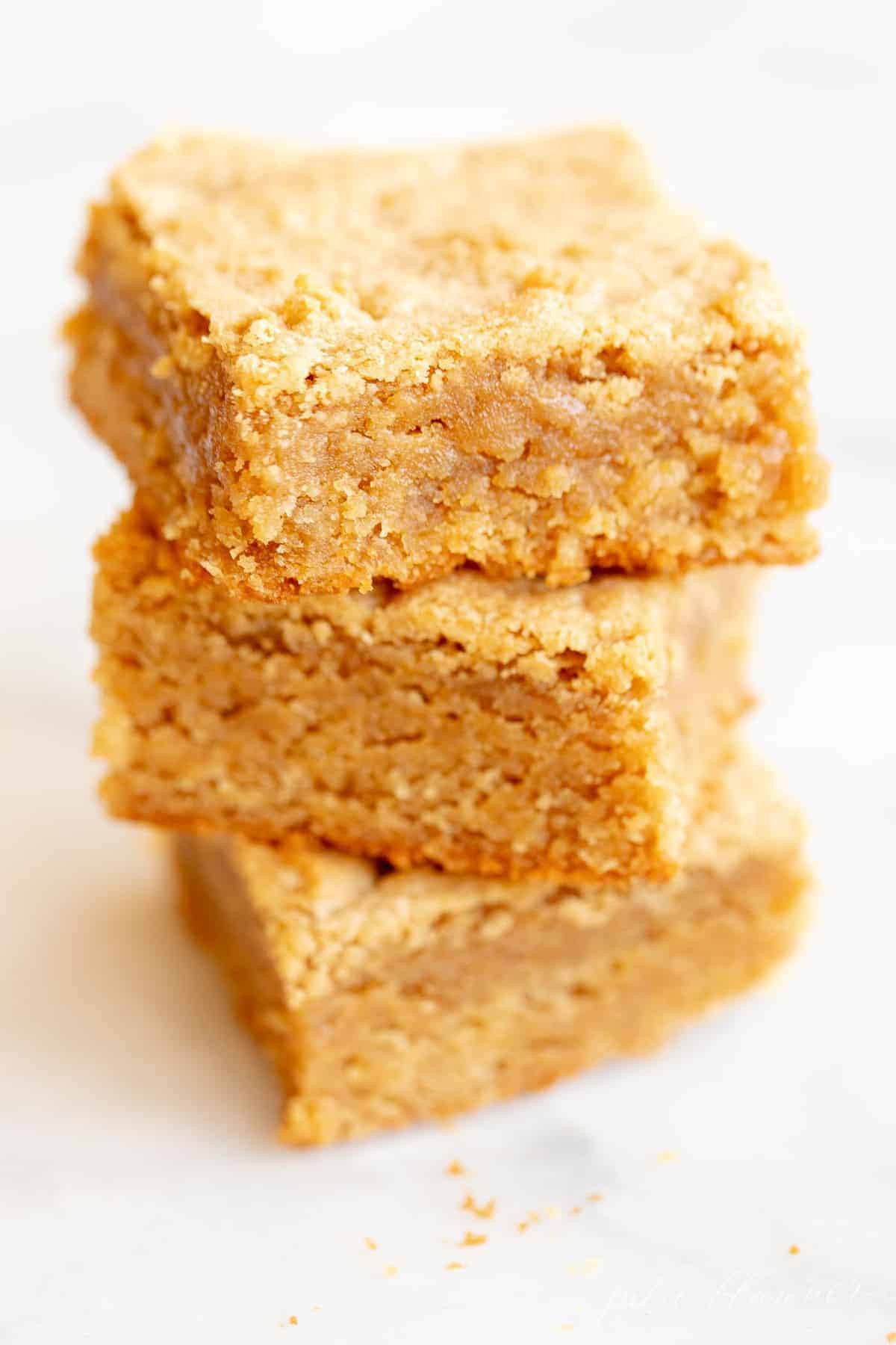 A stack of blondies