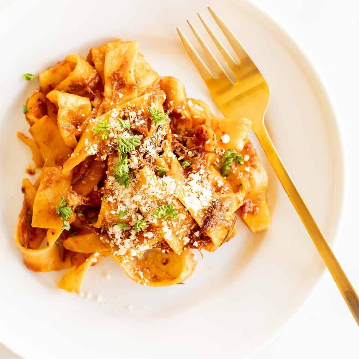 Braised Beef Ragu Recipe with Pappardelle Julie Blanner