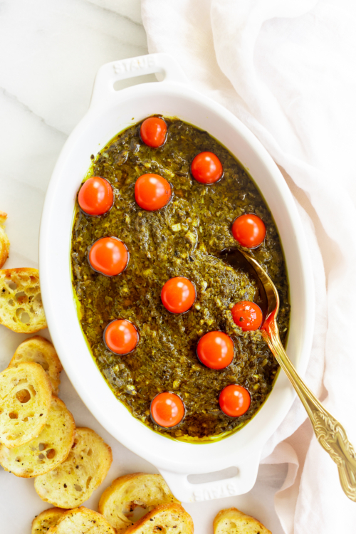 Cream Cheese Pesto Dip Julie Blanner