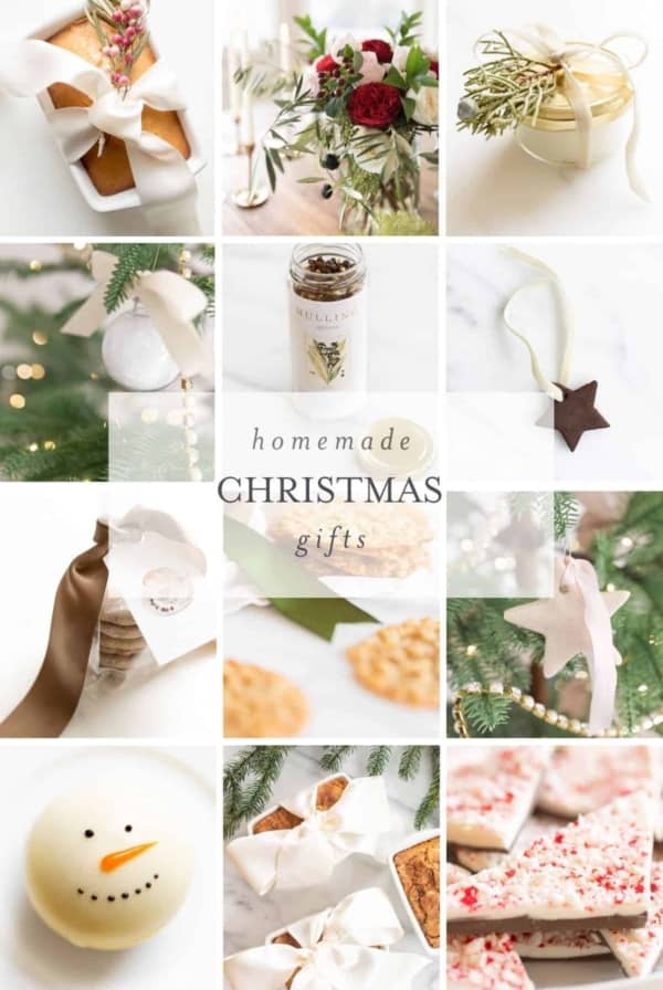 an array of homemade christmas gift photos in a collage with text overlay