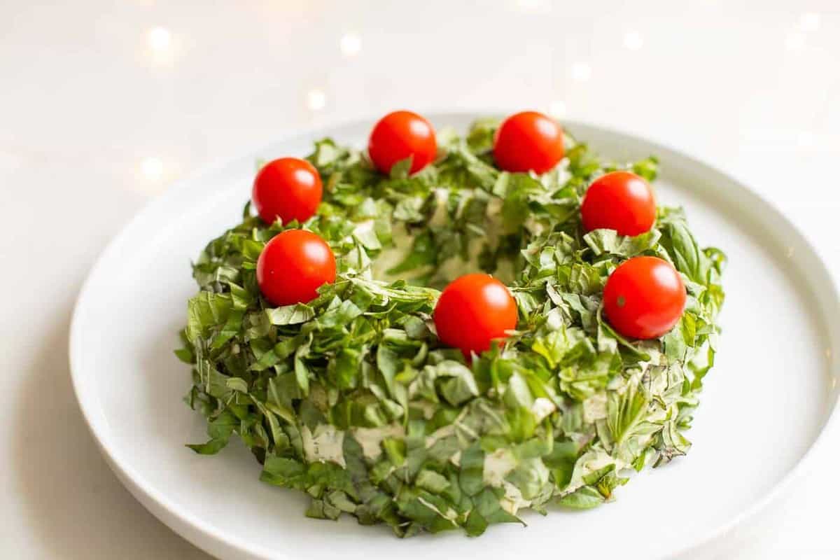 Pesto Cheeseball Wreath A Festive Holiday Appetizer
