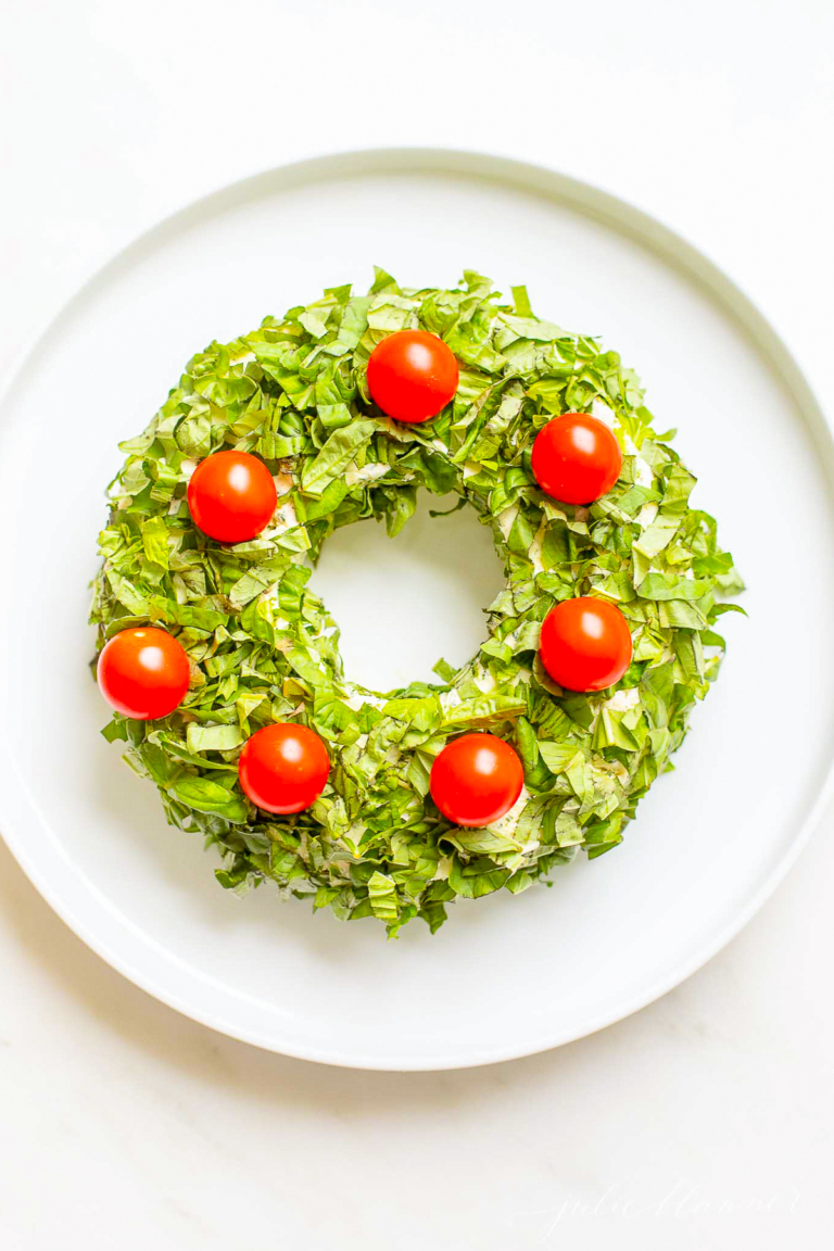 Pesto Cheese Ball Wreath Julie Blanner