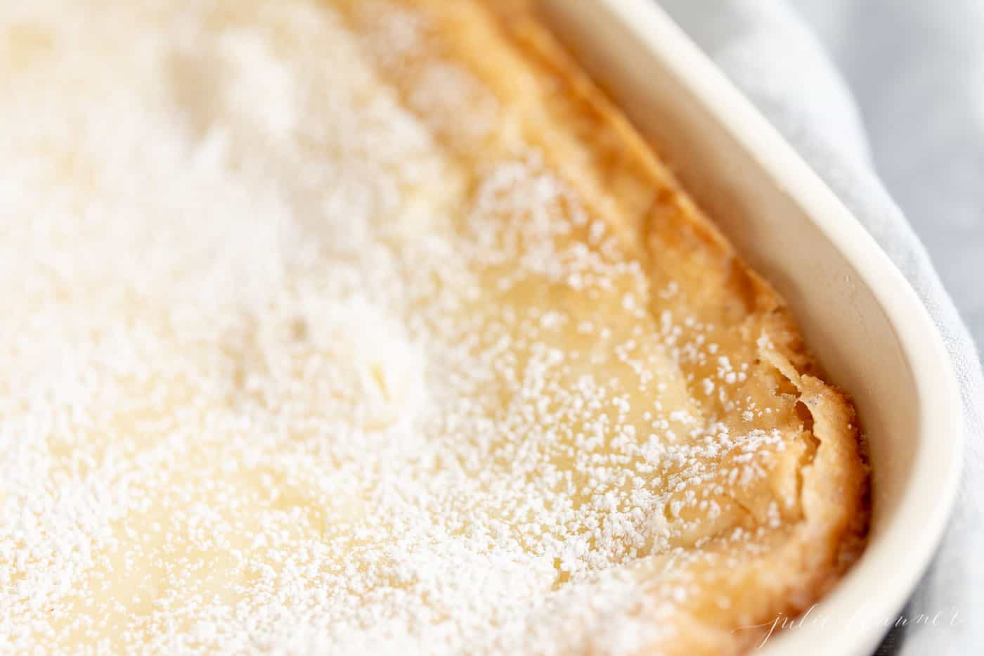 close up of st louis gooey butter cake