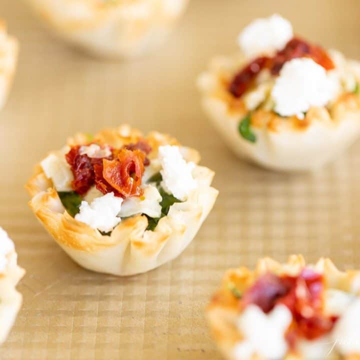 Spinach Dip Bites Easy Spinach Artichoke Phyllo Cup Appetizer