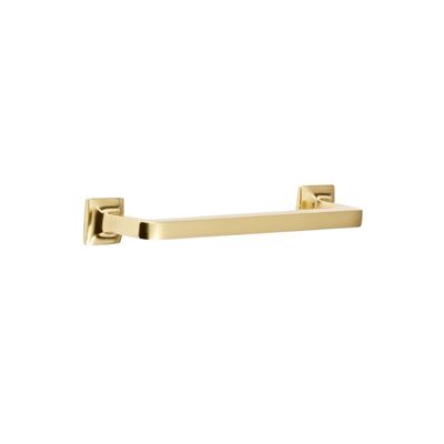 Unlacquered brass mission style drawer pull