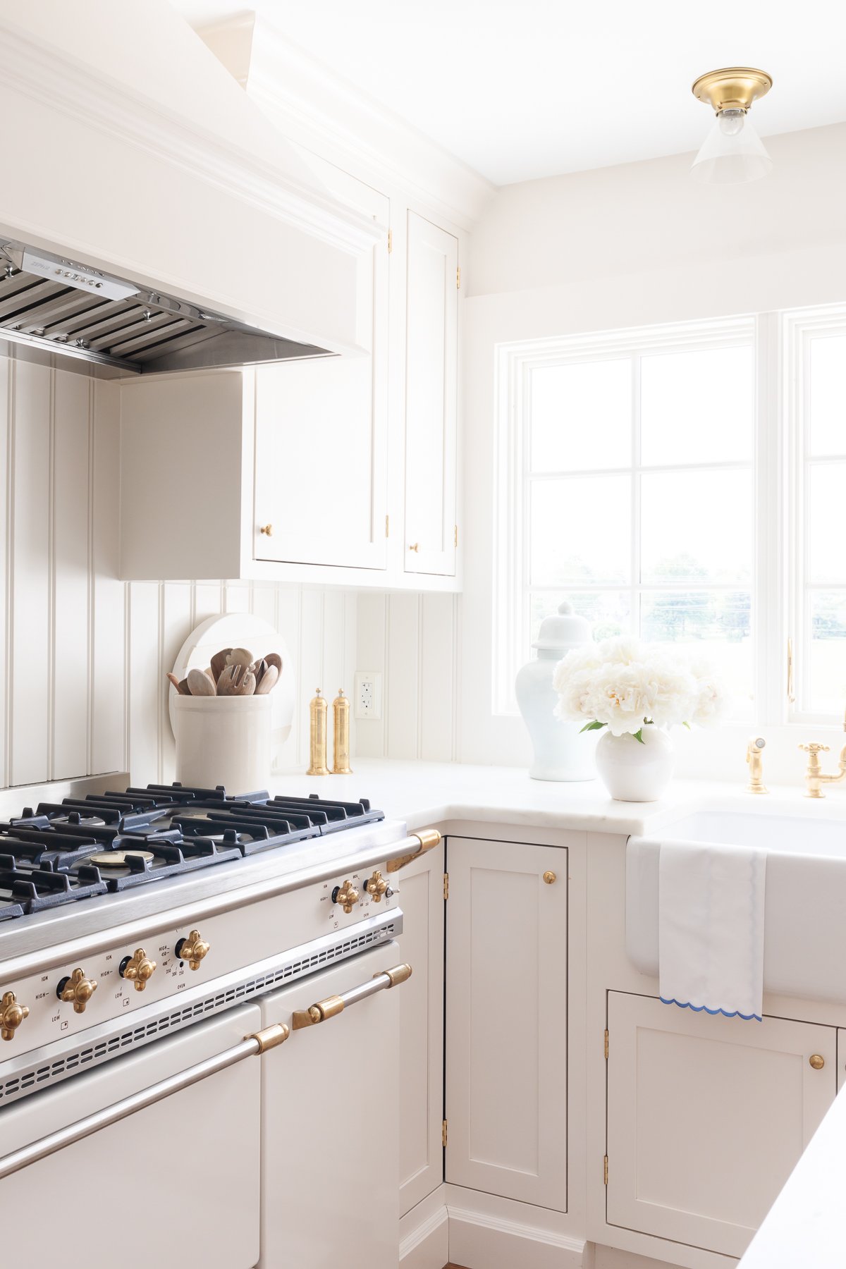 white marble french kitchen