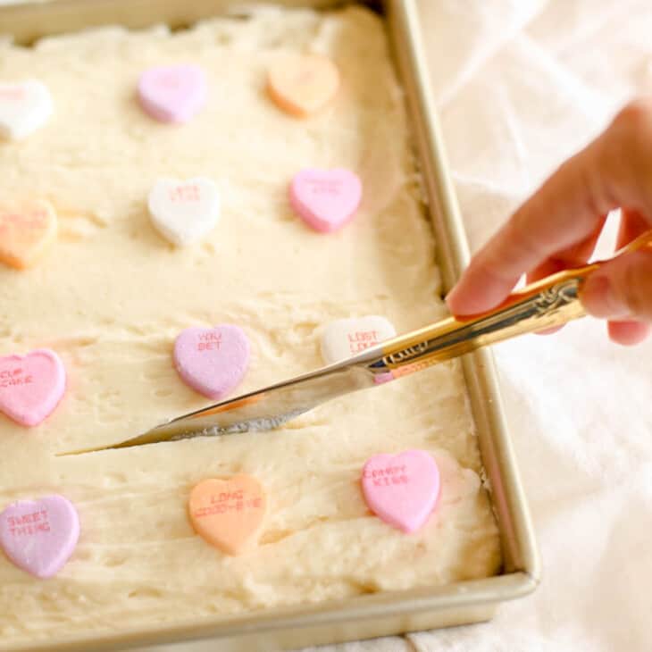 cutting into cookie bars