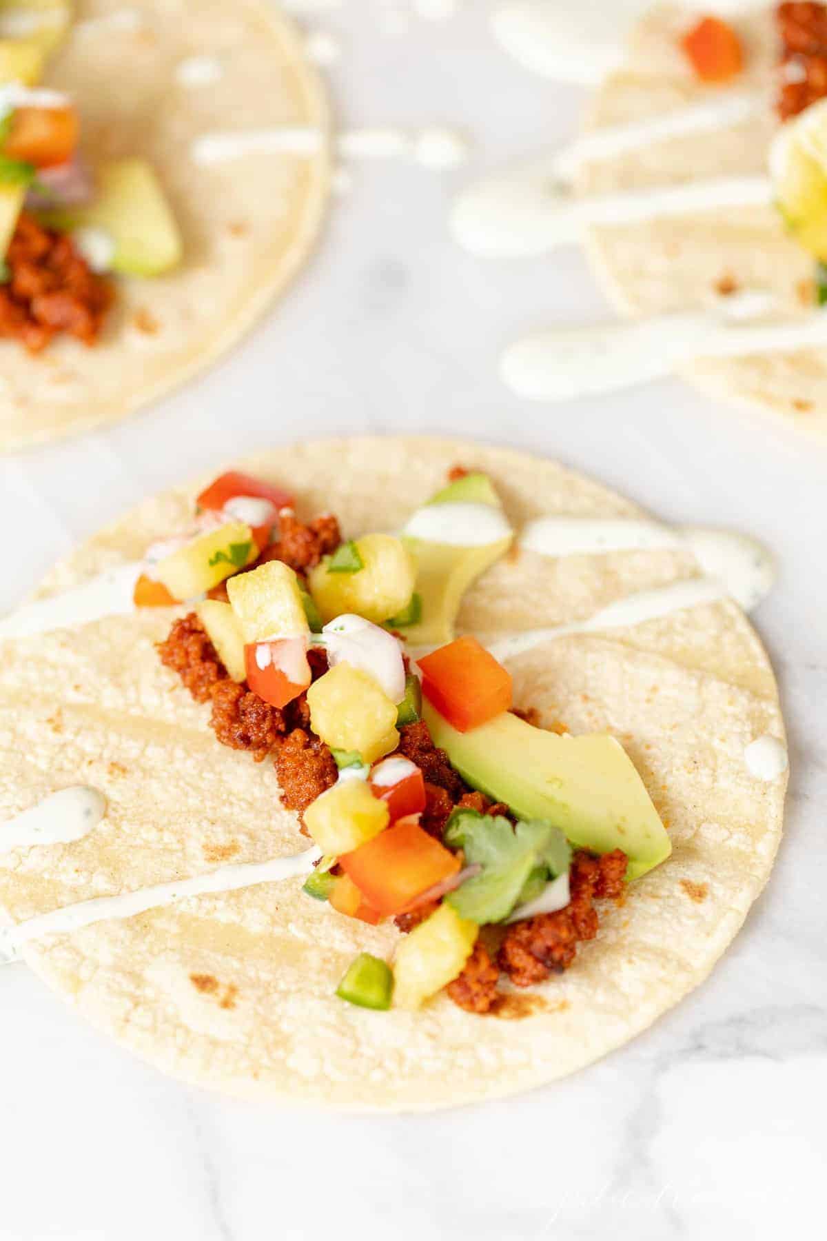Easy Sweet and Spicy Chorizo Taco Recipe Julie Blanner