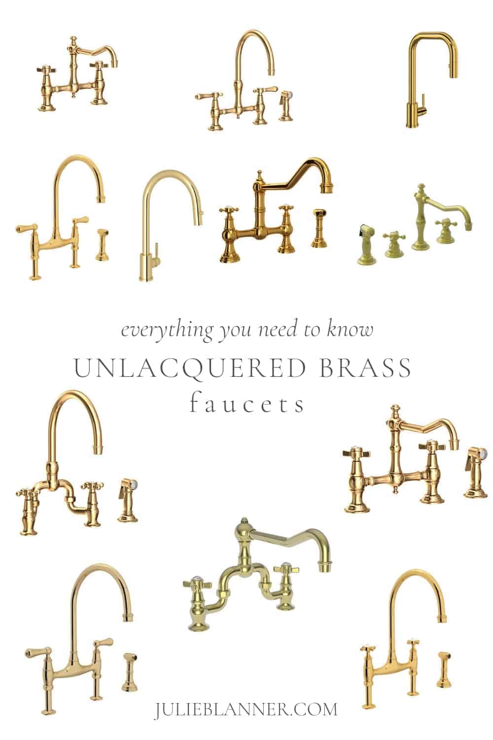 Unlacquered Brass Kitchen Faucet Living Finish Julie Blanner   Unlacquered Brass Kitchen Faucets 