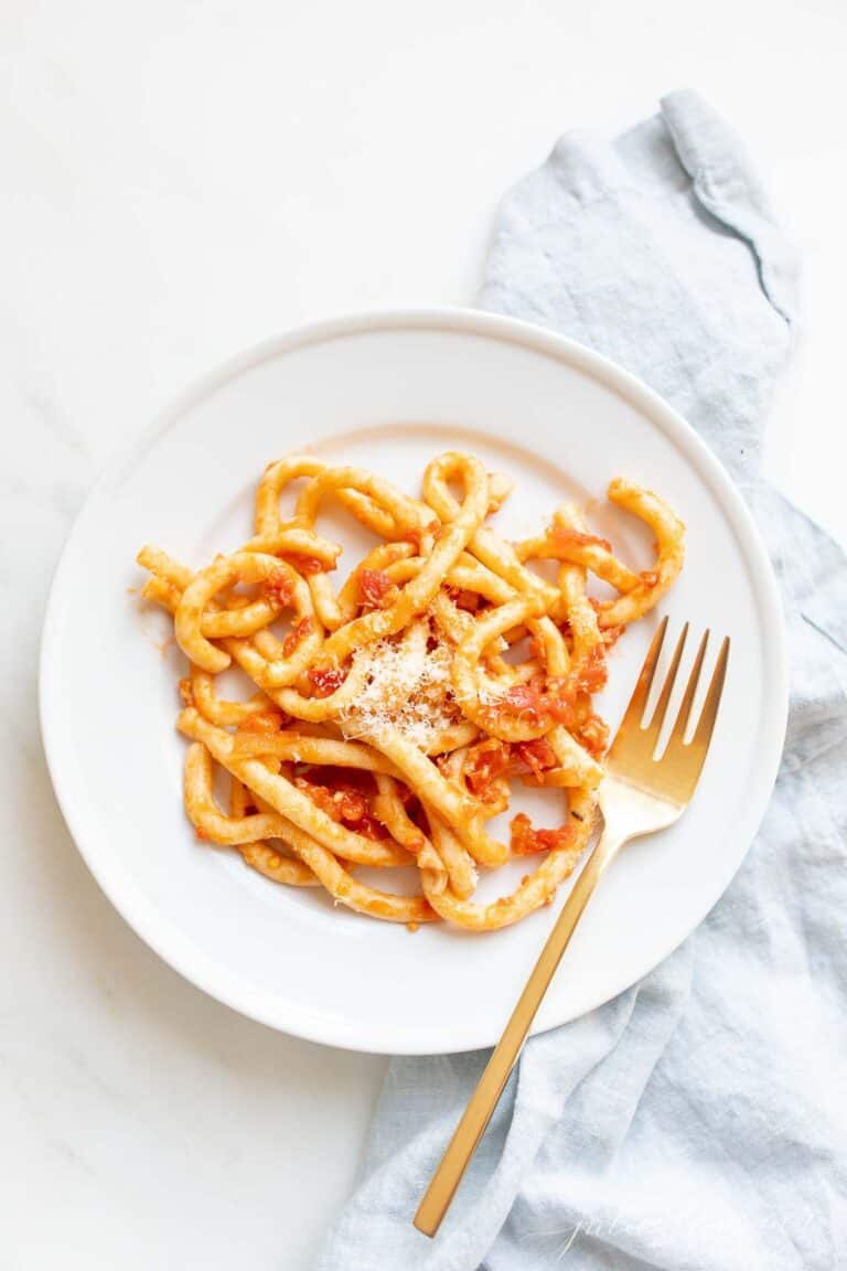 Rich And Flavorful Easy Bucatini With Amatriciana Sauce Julie Blanner