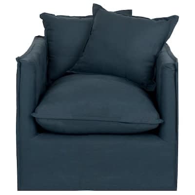 blue club chair