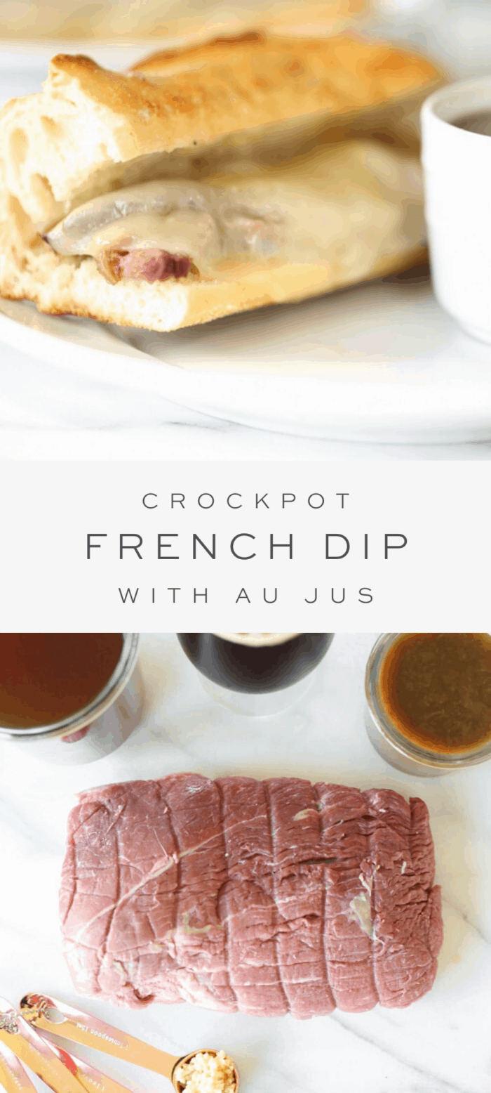 Easy French Dip With Au Jus (Crockpot Recipe) Julie Blanner