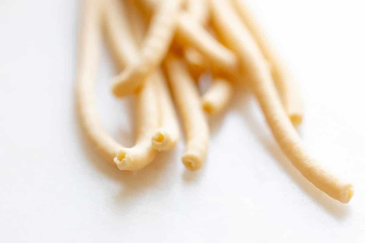 Bucatini pasta noodles