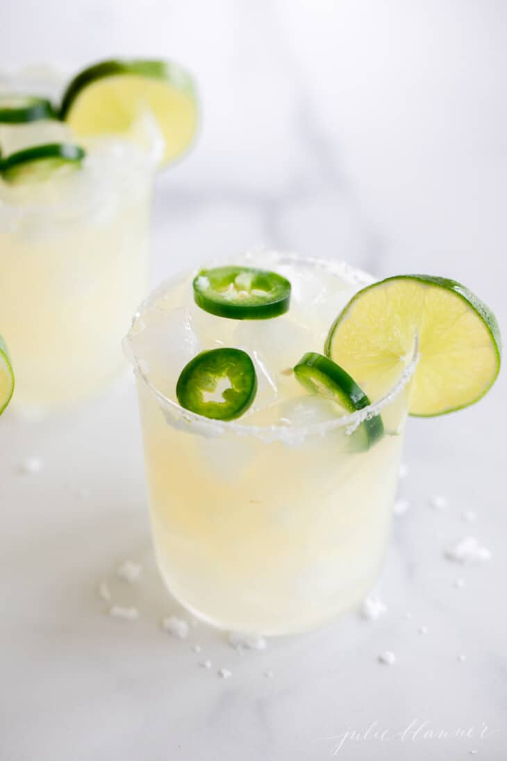 Simple and Spicy Jalapeño Margaritas | Julie Blanner