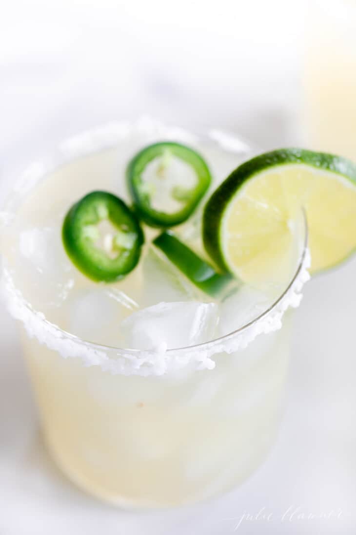 Simple and Spicy Jalapeño Margaritas | Julie Blanner