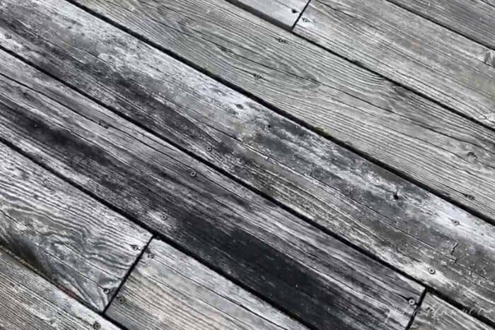 rotting wood deck