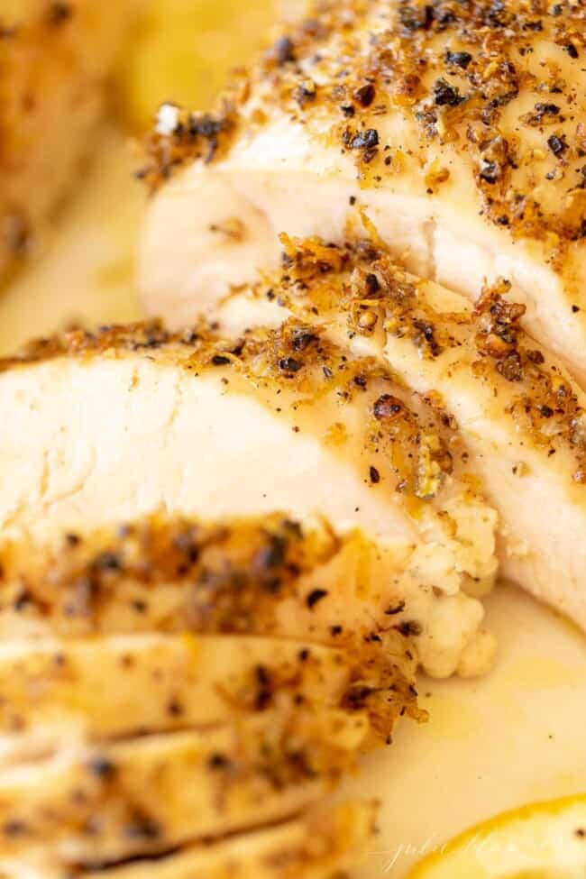 The Easiest Lemon Pepper Baked Chicken | Julie Blanner