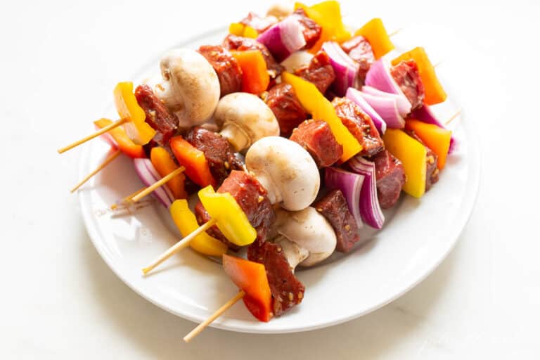 How to Make the Easiest Steak Kabobs on the Grill Julie Blanner