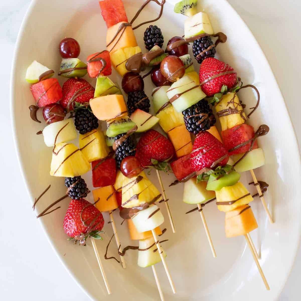 fruit skewer platter