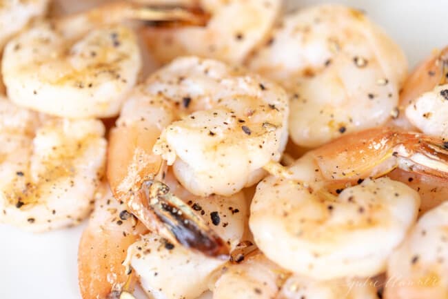 Easy Lemon Garlic Shrimp Kabobs For The Grill And Beyond | Julie Blanner