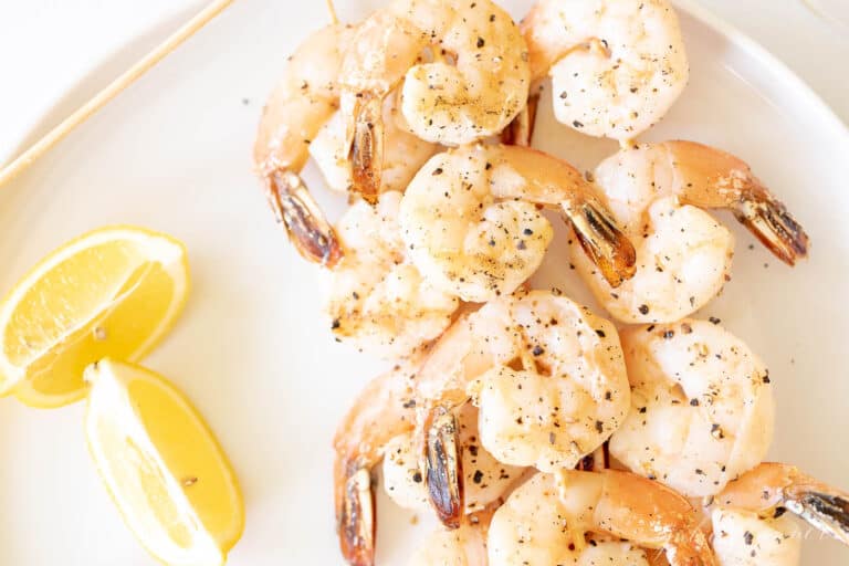 Easy Lemon Garlic Shrimp Kabobs For The Grill And Beyond | Julie Blanner