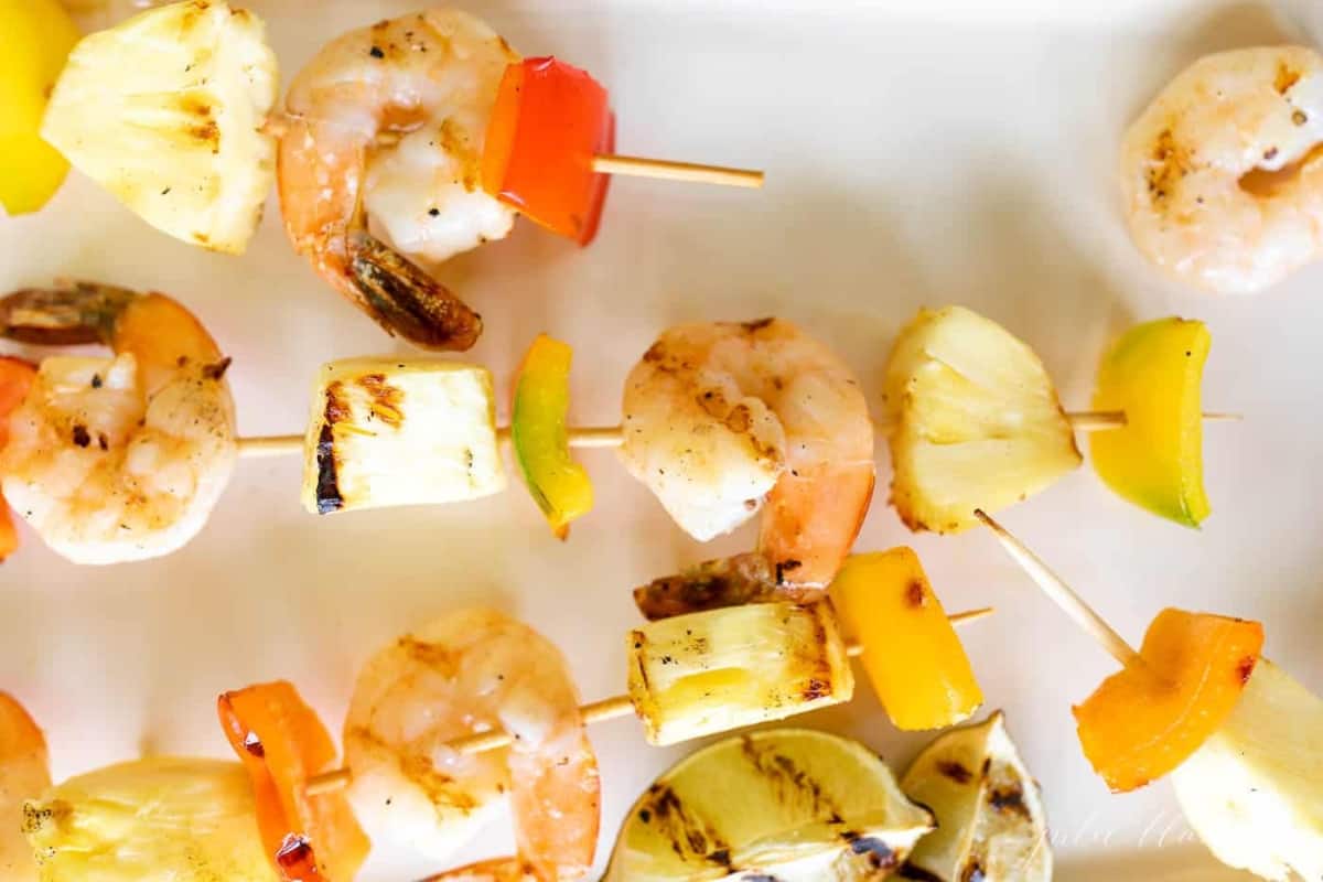 Pineapple Shrimp Skewers on the Grill | Julie Blanner