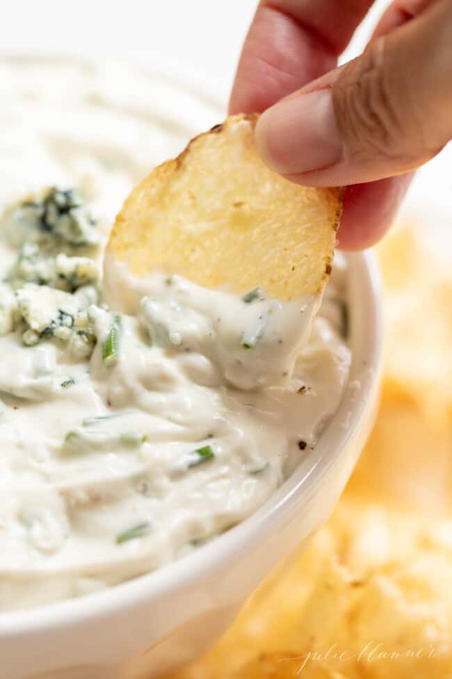 Blue Cheese Dip {Easy Appetizer Recipe} Julie Blanner