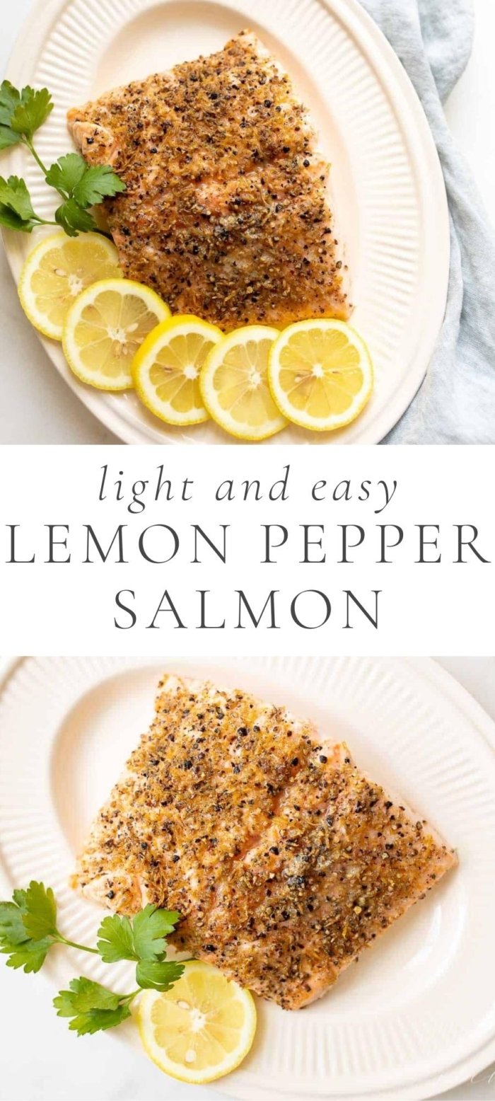 Light and Easy Lemon Pepper Salmon Recipe | Julie Blanner