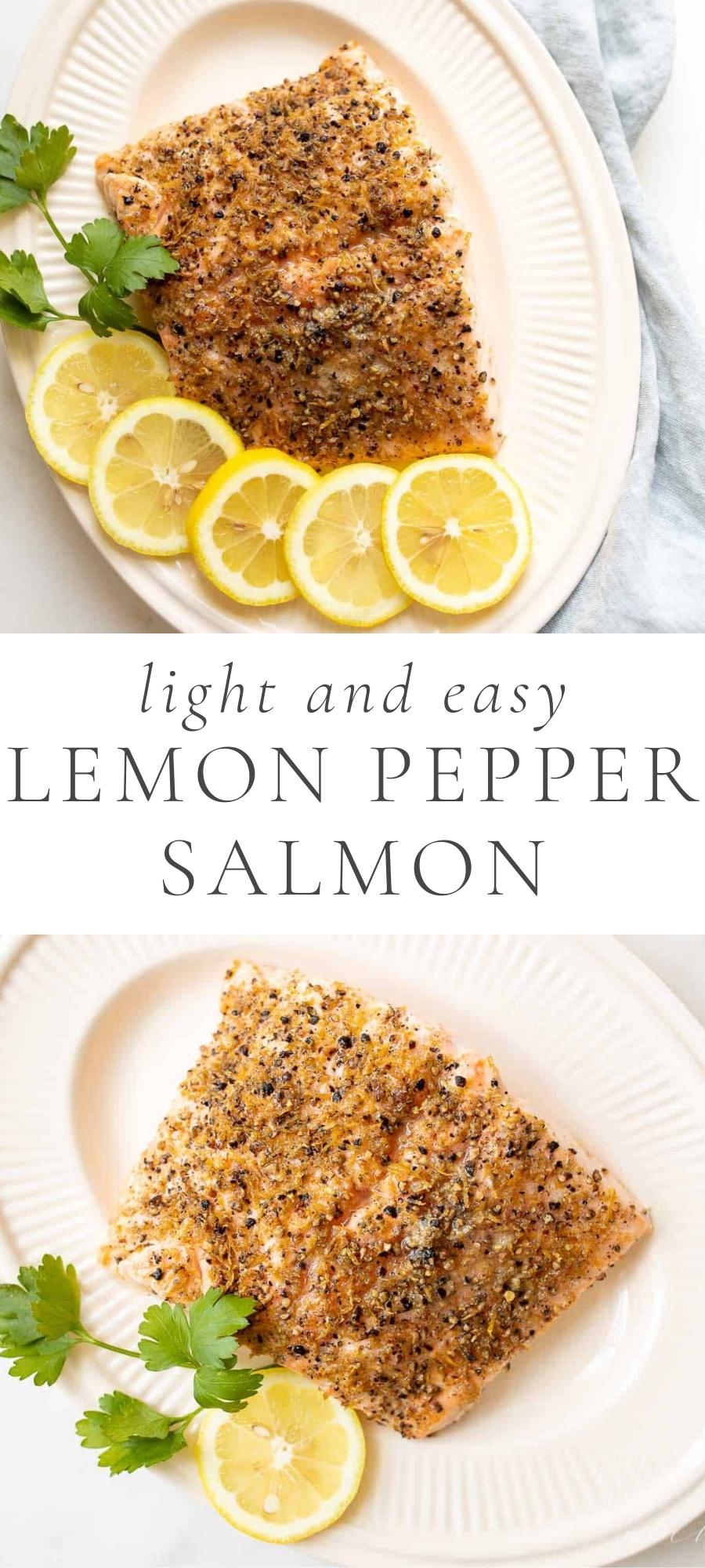 Light and Easy Lemon Pepper Salmon Recipe | Julie Blanner