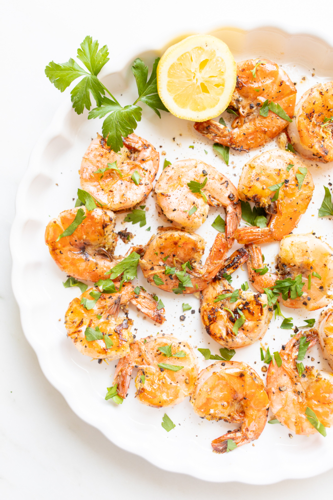 Lemon Pepper Shrimp Recipe | Julie Blanner