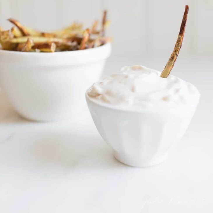 fry dipped in truffle aioli