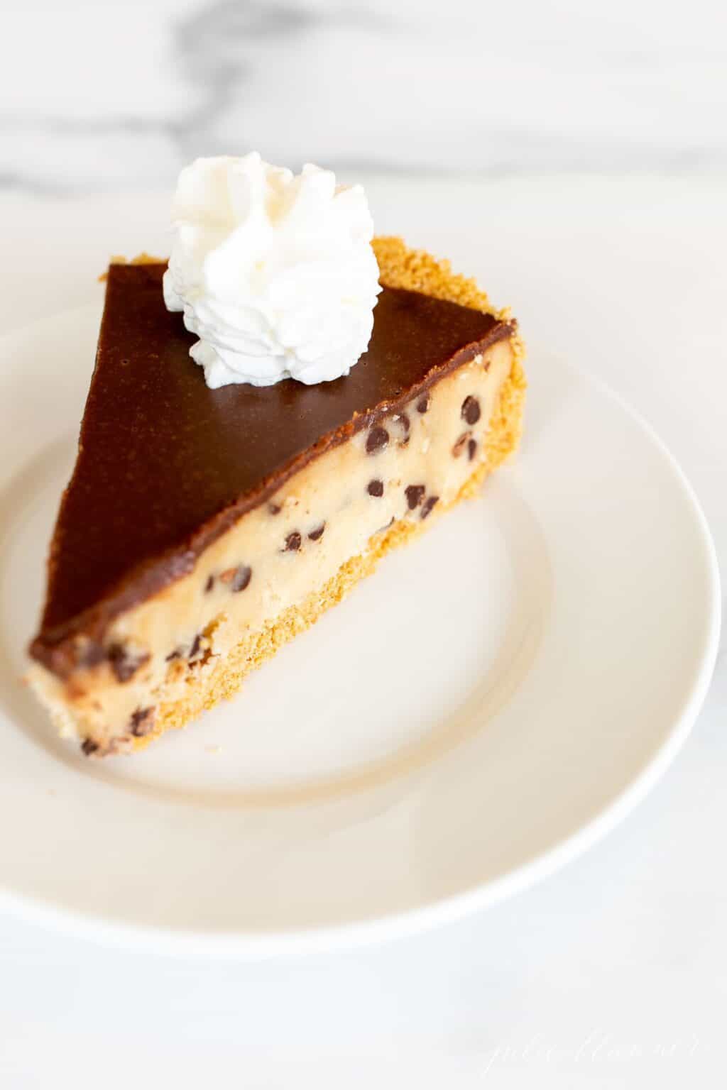 Easy No Bake Cookie Dough Pie Recipe | Julie Blanner